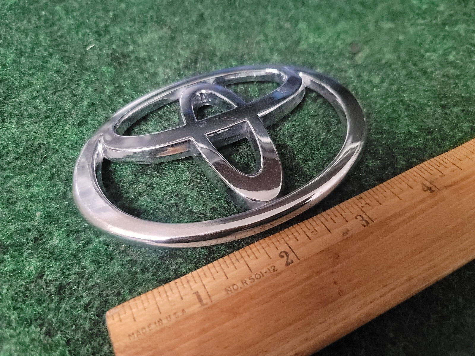 Toyota Chrome Emblem Logo Symbol Name Plate Unknown Model 4" 3S9