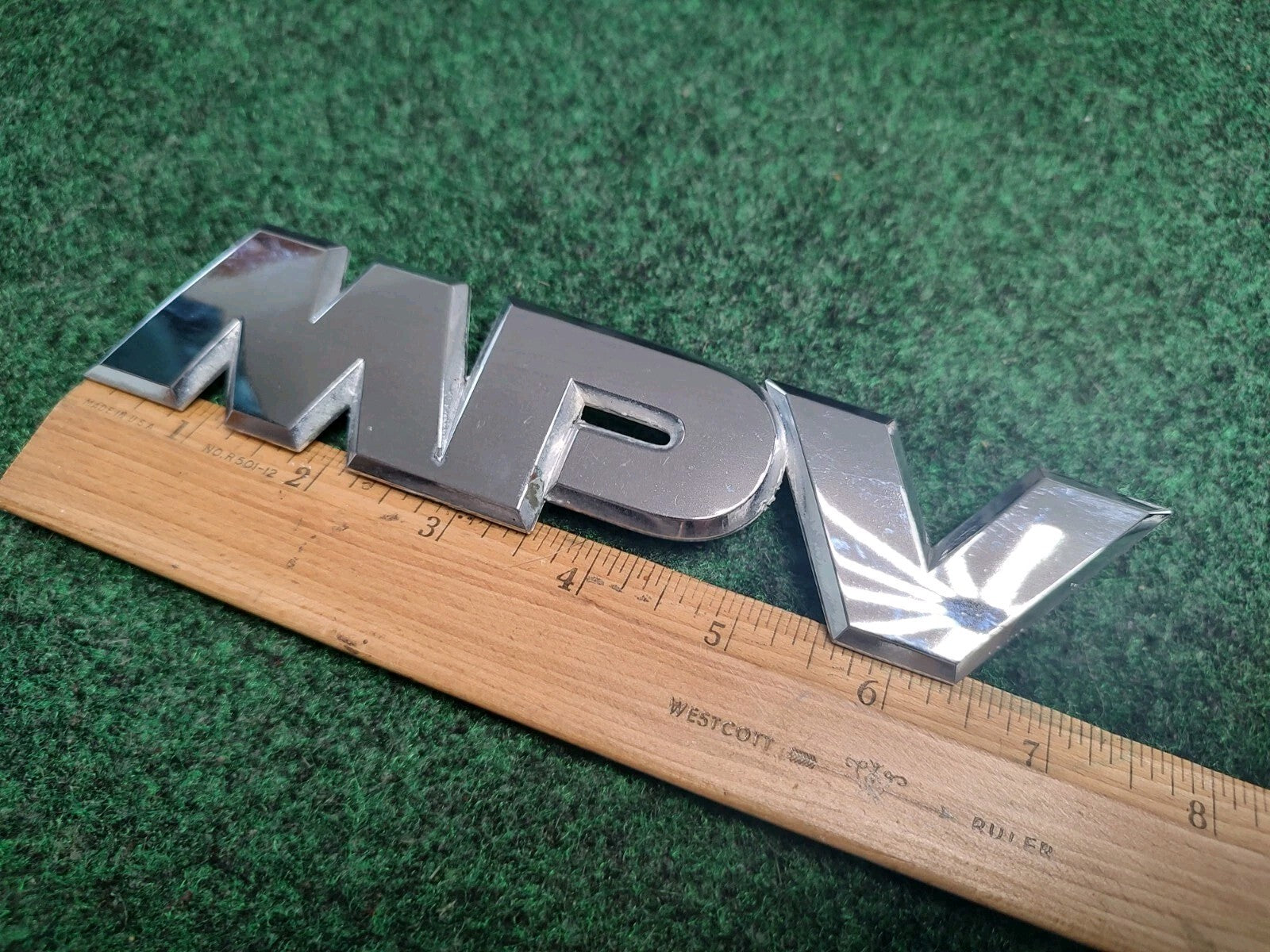 2000-2006 Mazda 'MPV' Rear Trunk Liftgate Chrome Emblem OEM LC63-51-720 1S3