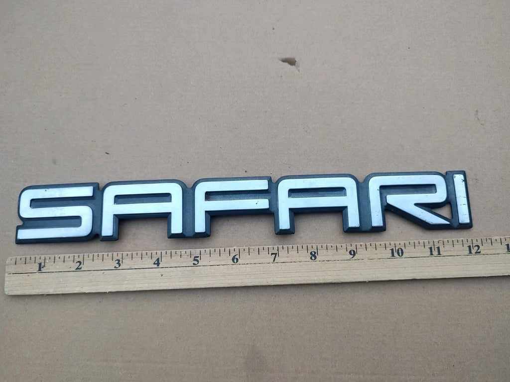 1995-2005 GMC SAFARI EMBLEM 12" LETTERS LOGO SYMBOL BADGE REAR DOOR SILVER 7S4