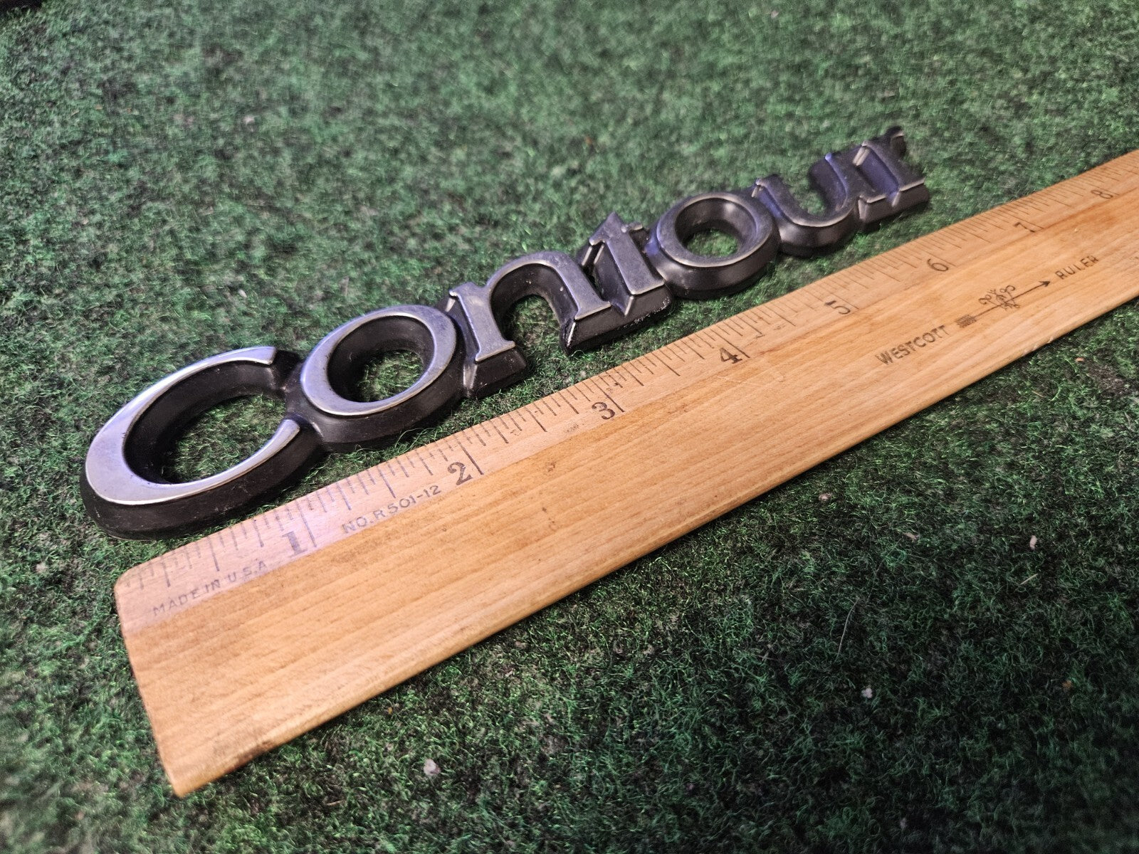 95 96 97 98 99 00 FORD CONTOUR REAR CHROME EMBLEM LOGO BADGE SYMBOL 4M9