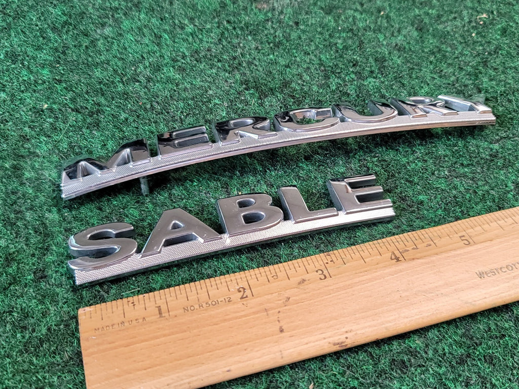 00 01 02 03 MERCURY SABLE HATCHBACK REAR LID EMBLEM LOGO BADGE SIGN SET 1M3