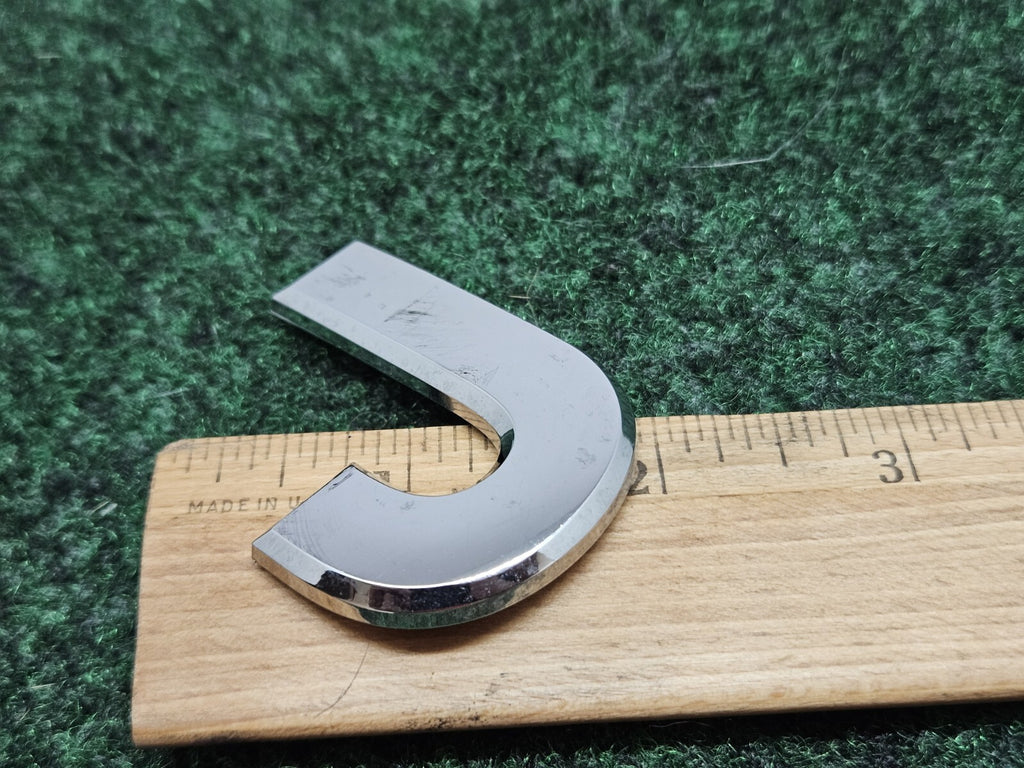 Jeep OEM "J" Chrome Hood Hatch Sign Letter Emblem Badge Logo Nameplate 7S6