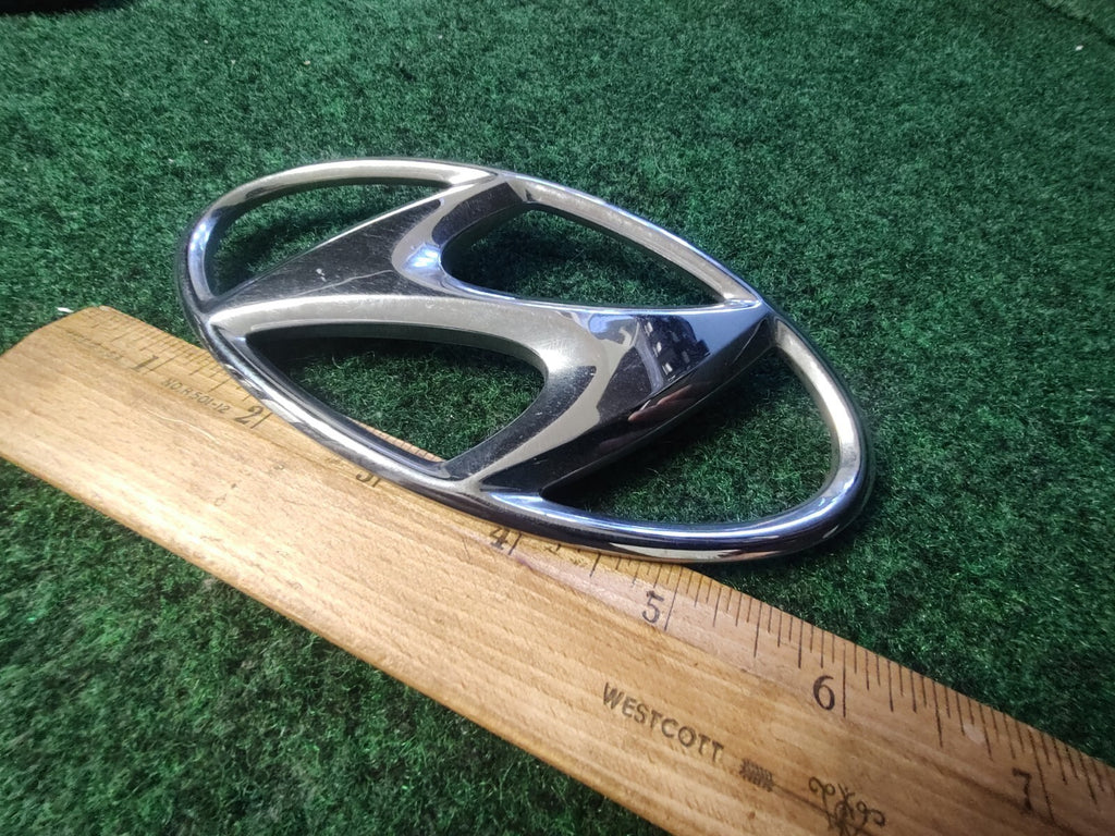 Hyundai Emblem Logo Symbol Badge Chrome OEM Nameplate Name Plate ~6" 7S3