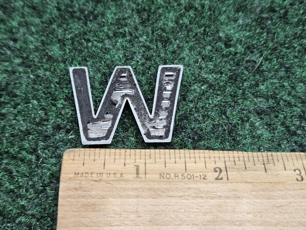 OEM "W" Chrome Individual Letter Lettering Emblem Badge Logo Nameplate 7S6