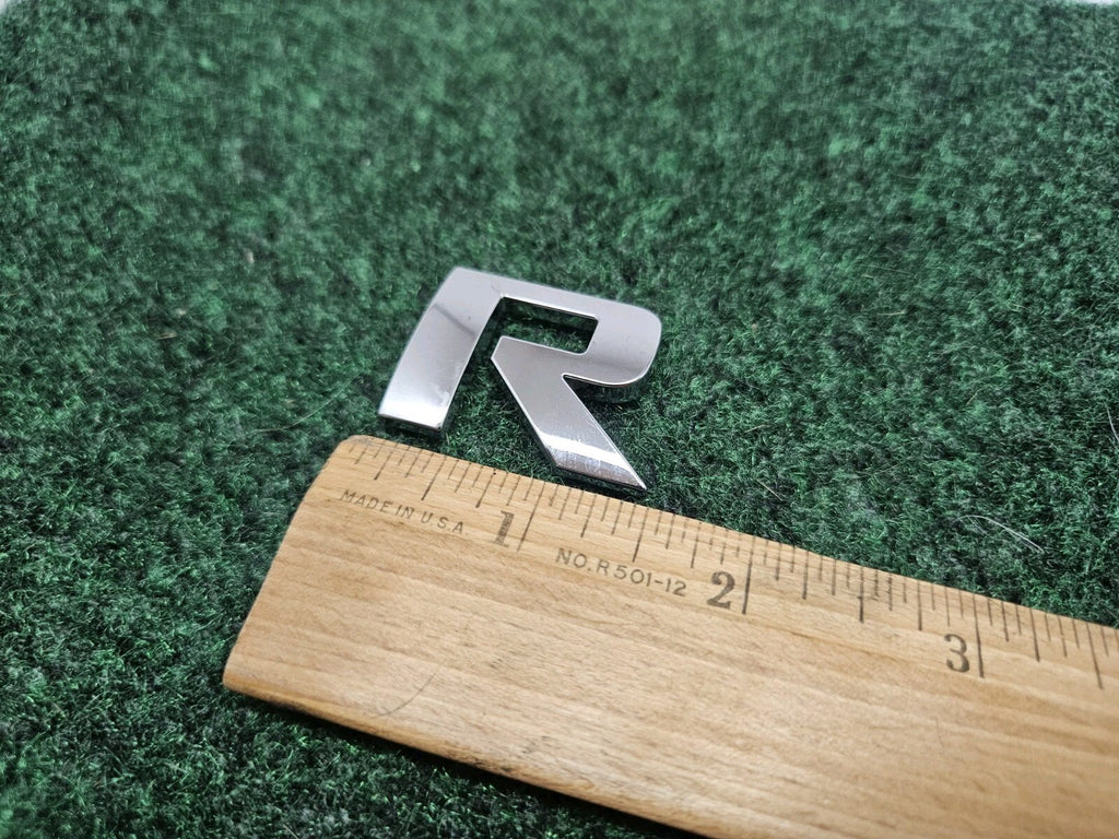 OEM "R" 3D Chrome Individual Letter Lettering Emblem Badge R Logo Nameplate 7S7