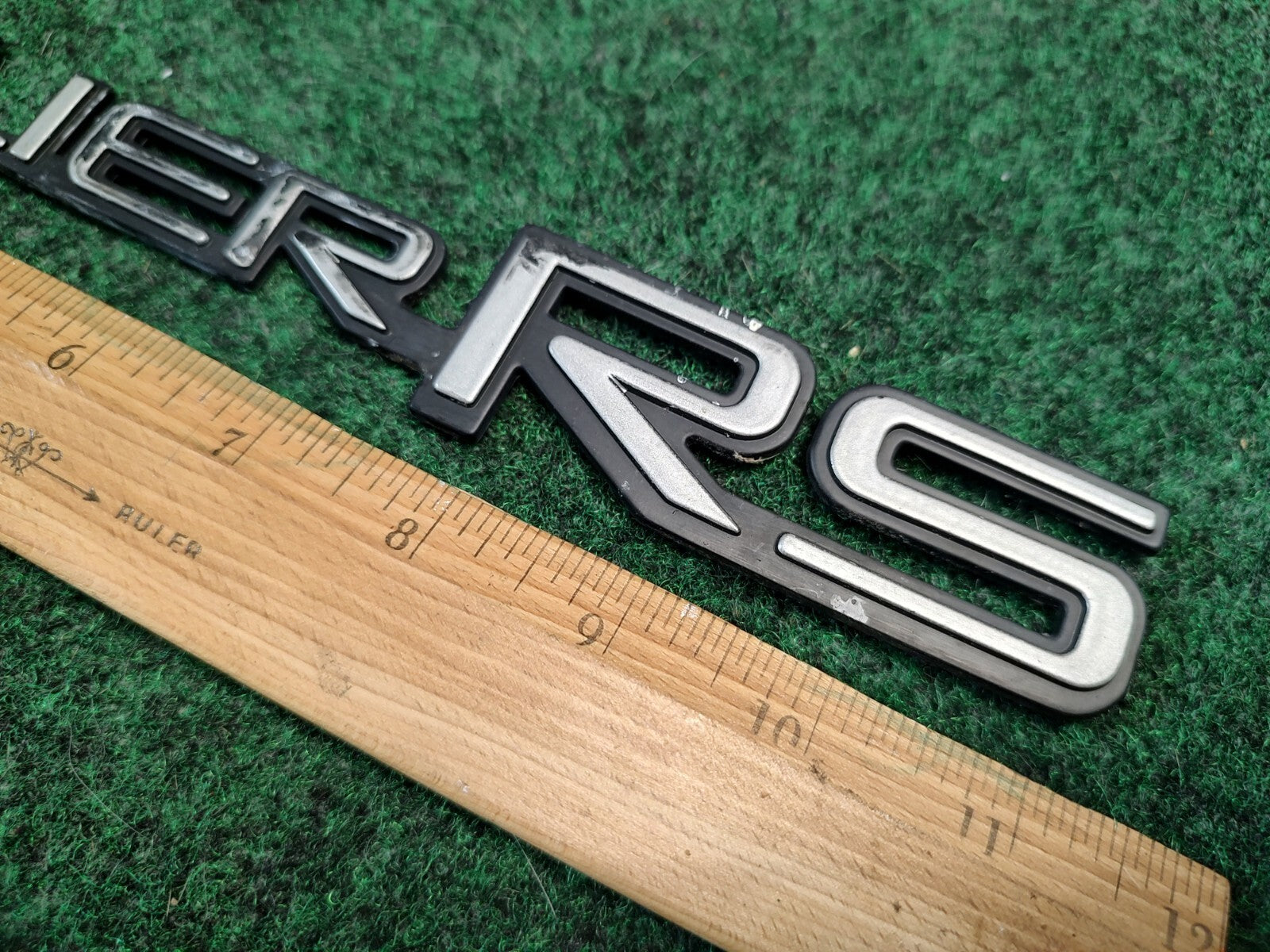 Chevy 1990-1994 Cavalier RS Red Rear Trunk Emblem Badge Logo Nameplate Name 1S4
