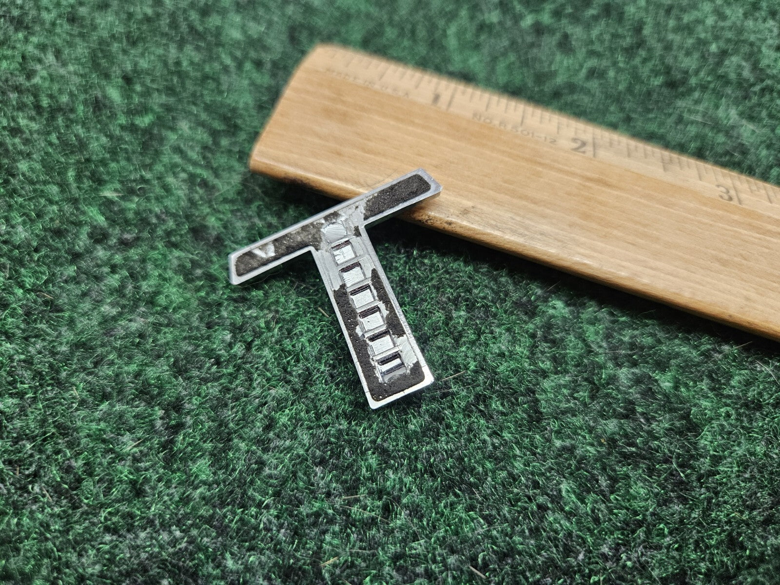 OEM "T" Chrome Individual Letter Lettering Emblem Badge Logo Nameplate 7S7