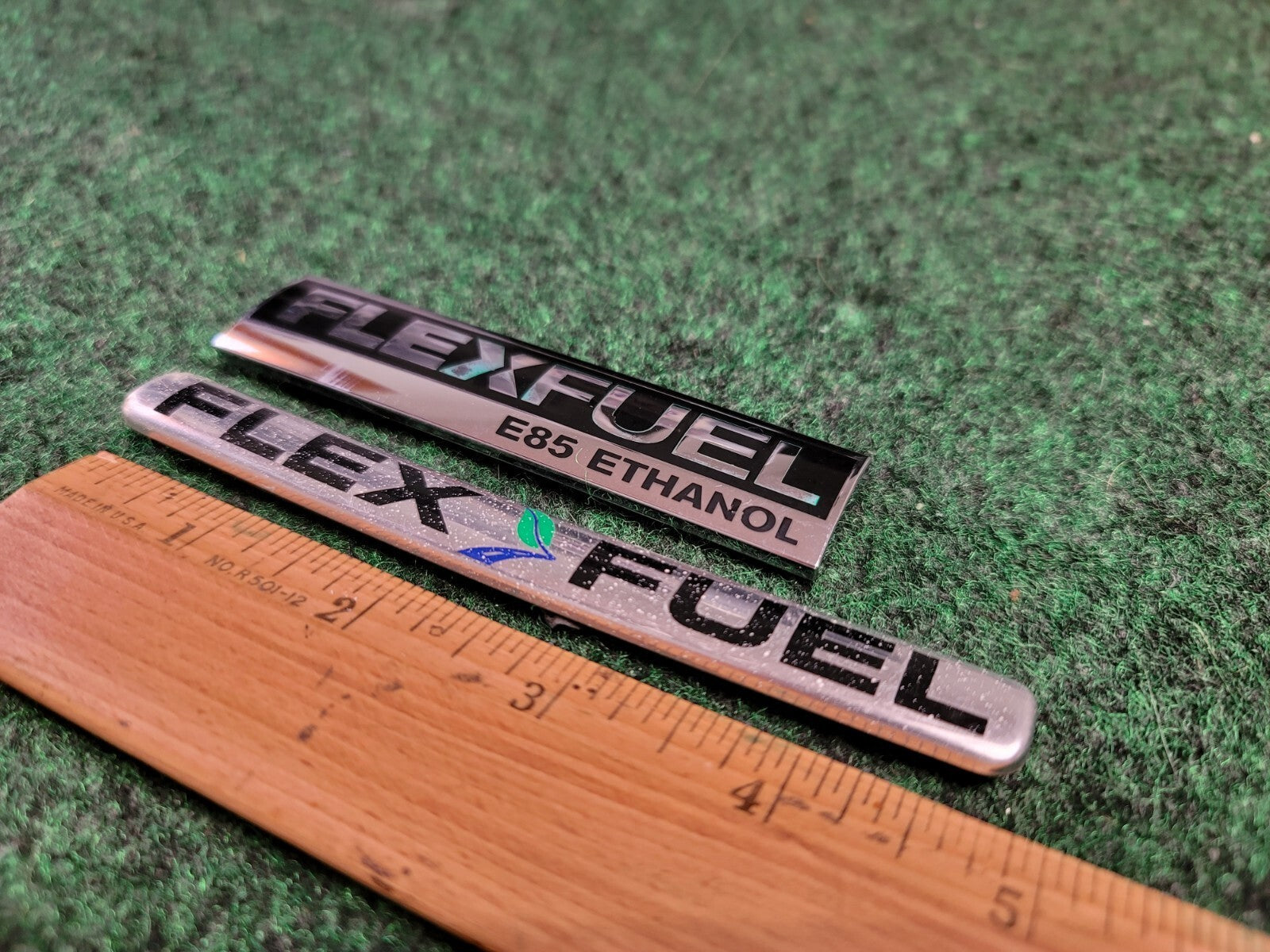 (2) Flex Fuel E85 Ethanol Emblem Badge Decal Chevrolet Ford  OEM 15910899 2M6