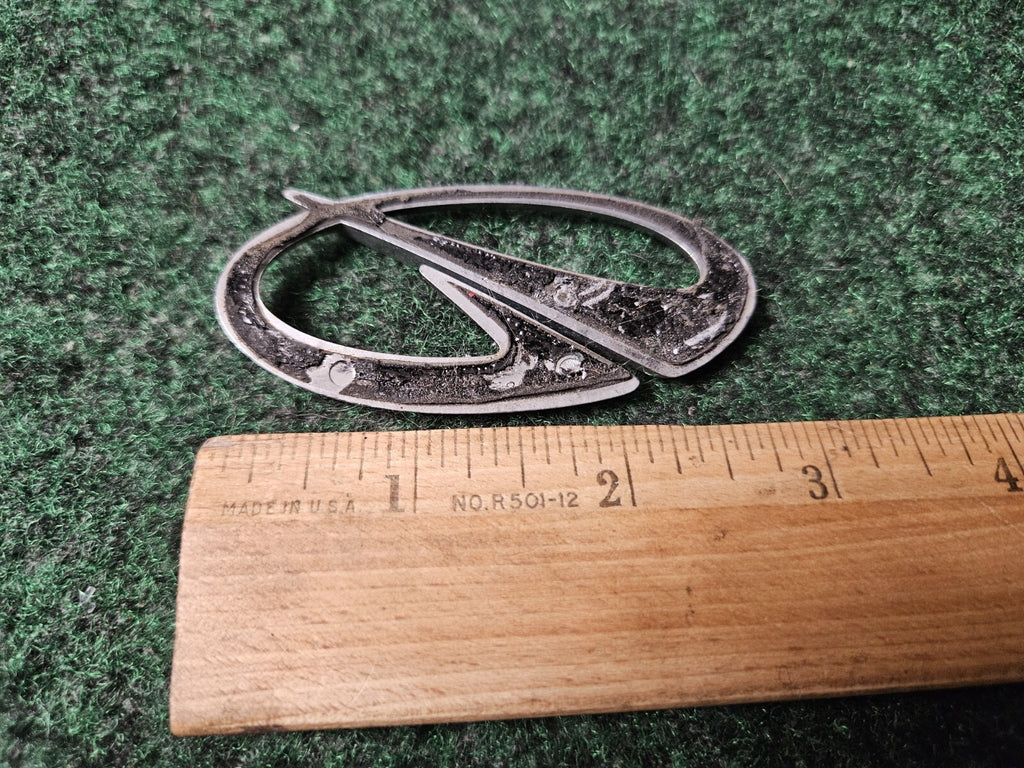 Vintage OLDSMOBILE Chrome EMBLEM SYMBOL BADGE OEM Nameplate Logo 2.75" 4S1