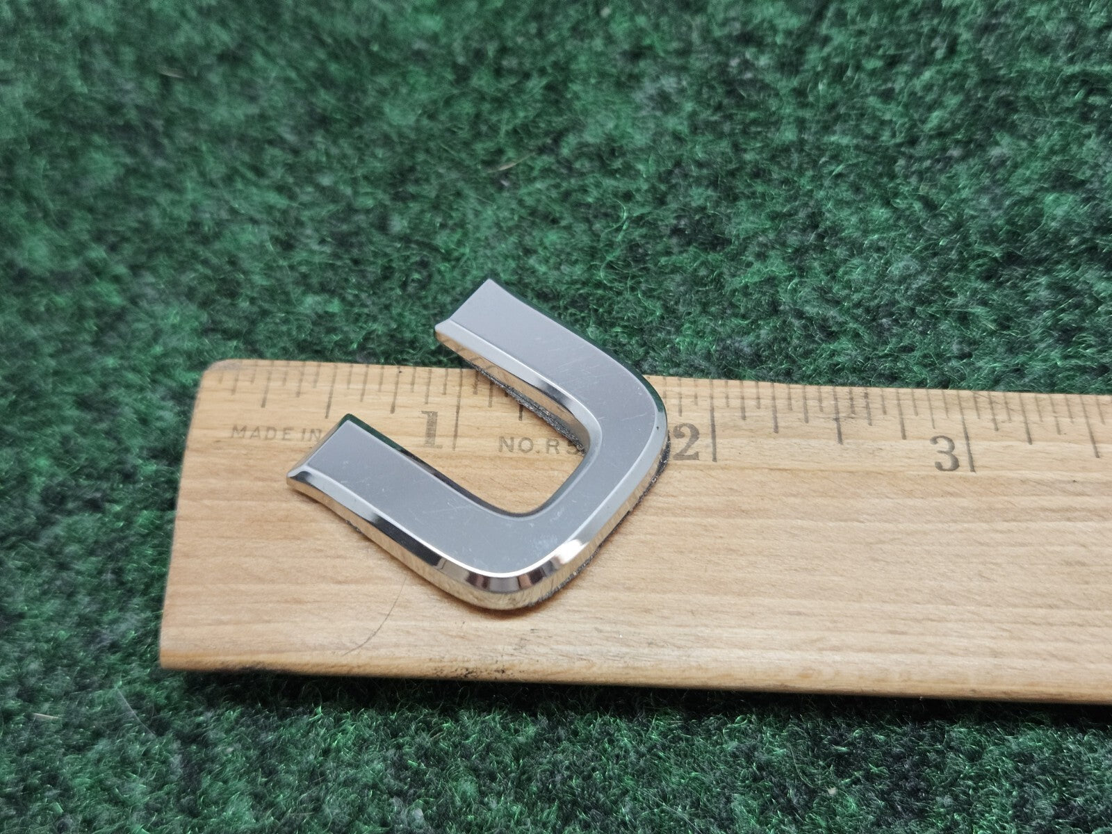 OEM Chrome "U" Hood Hatch Individual Letter Emblem Badge Logo Nameplate 2S6