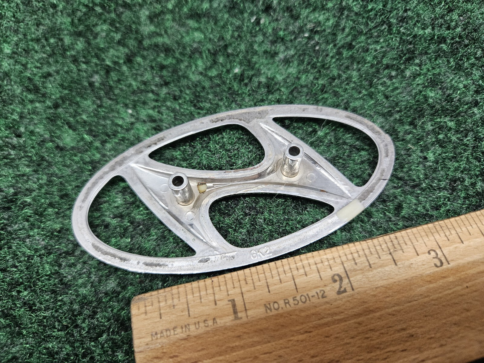 Hyundai Emblem Logo Symbol Badge Chrome OEM Nameplate Name Plate 3.5" Inch GL1