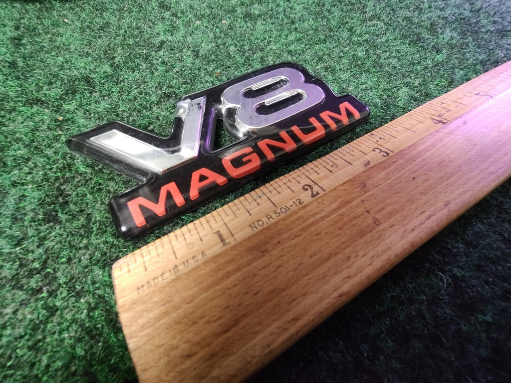 Dodge V8 Magnum Front Fender Plastic Emblem Badge Logo Nameplate Name Plate 6S4