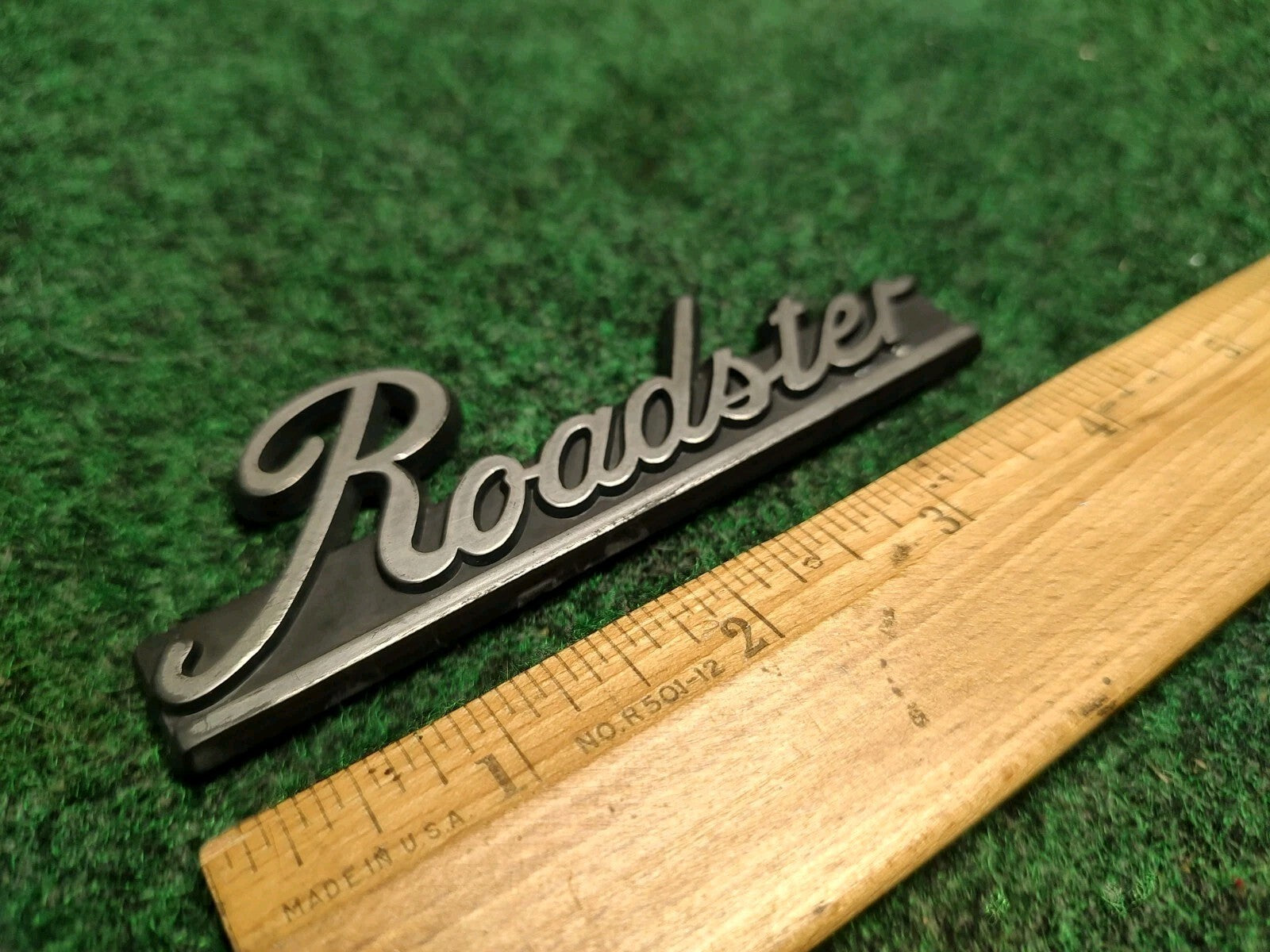 Roadster Vintage Emblem Badge Logo Nameplate Name Plate Logo Insignia OEM 2S4