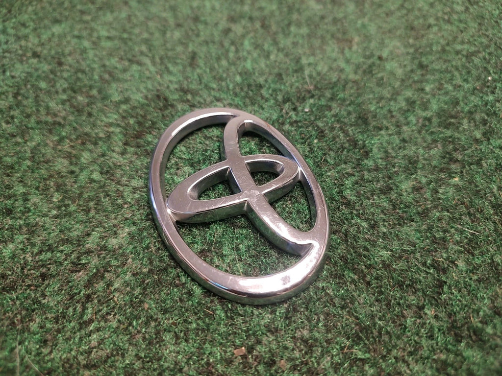 Toyota Chrome Plastic Emblem Badge Logo OEM 3 INCH Wide 2S1