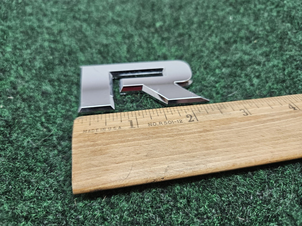 OEM "R" 3D Chrome Individual Letter R Lettering Emblem Badge  Logo Nameplate 7S7