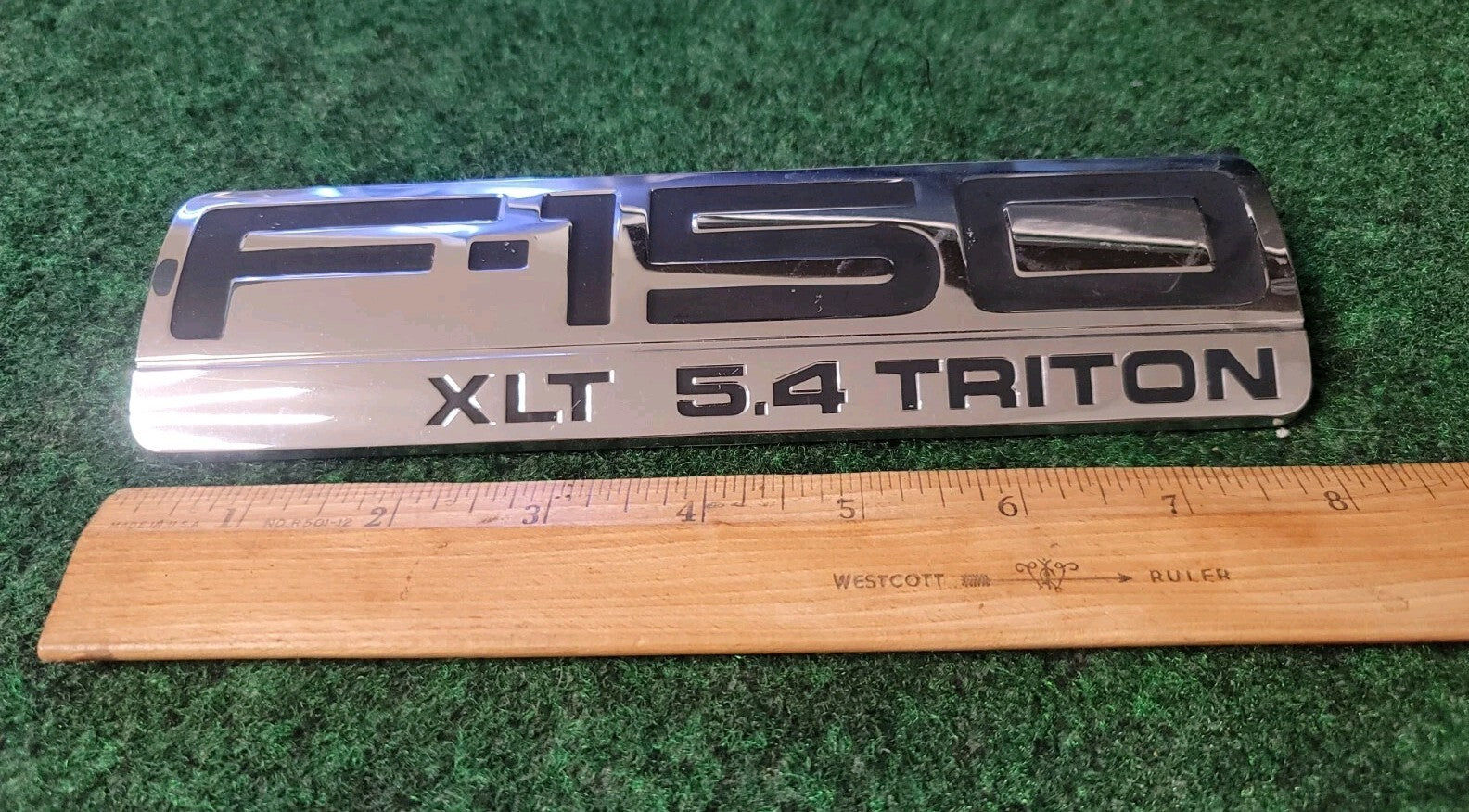 Ford F-150 XLT 5.4 Triton Emblem Badge Decal Logo Fender SIDE Chrome OEM 2S9