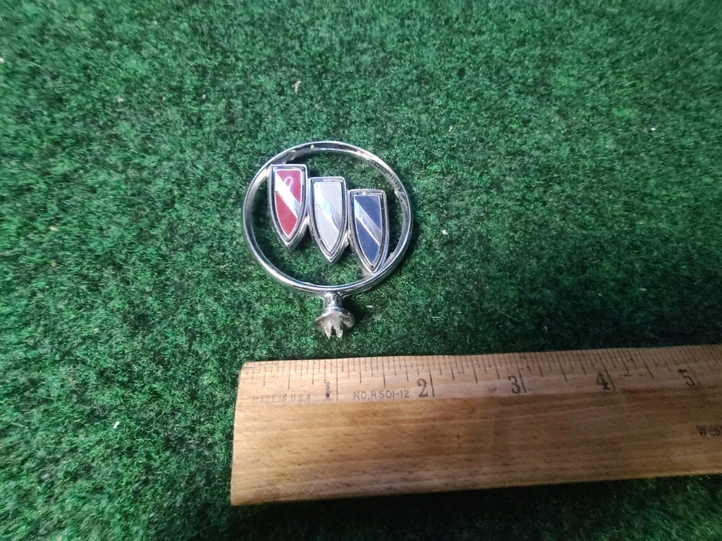 Vintage Buick Auto Car Tri-Shield Hood Ornament Emblem Medallion 2" Inch 4S3