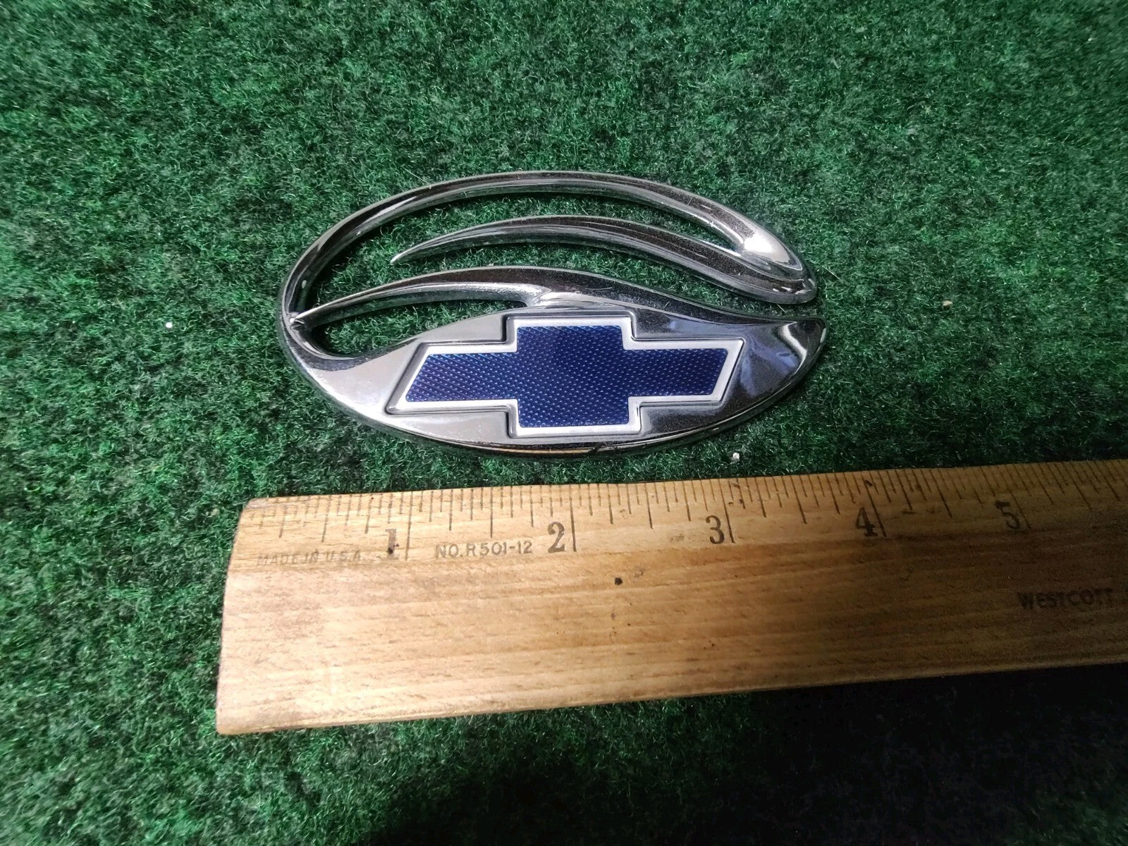 Chevy Chevrolet Malibu Chrome Blue Trunk Lid Emblem Logo Nameplate Badge 1S3