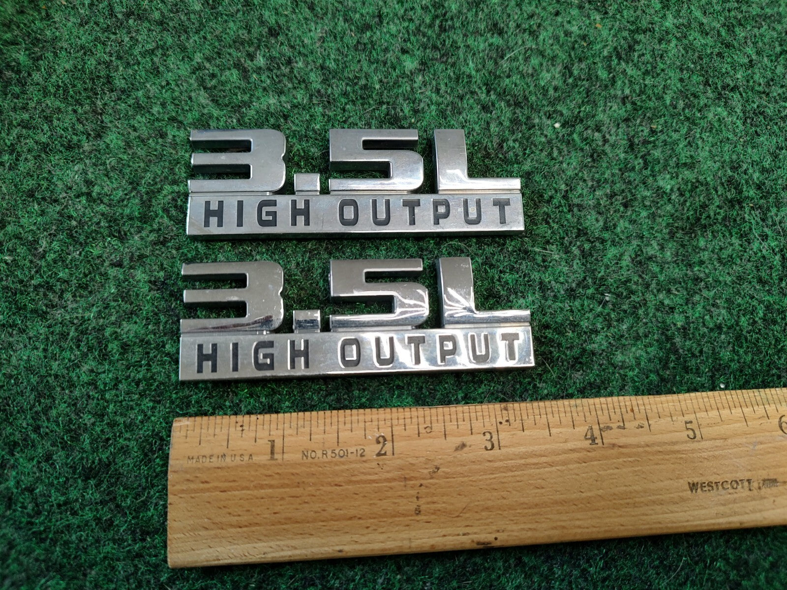 (2) 2004-2014 Dodge 3.5L HIGH OUTPUT Nameplate Emblem Badge OEM 1S4