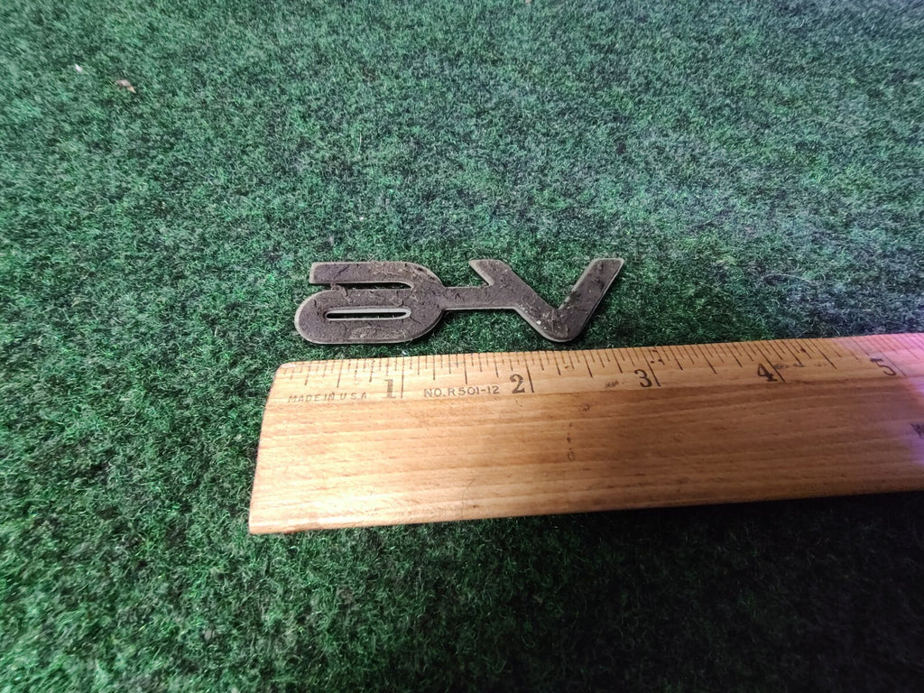 OEM V-6 V6 Chrome & Black Plastic 3" Emblem Badge Logo Nameplate Name Plate 7L1