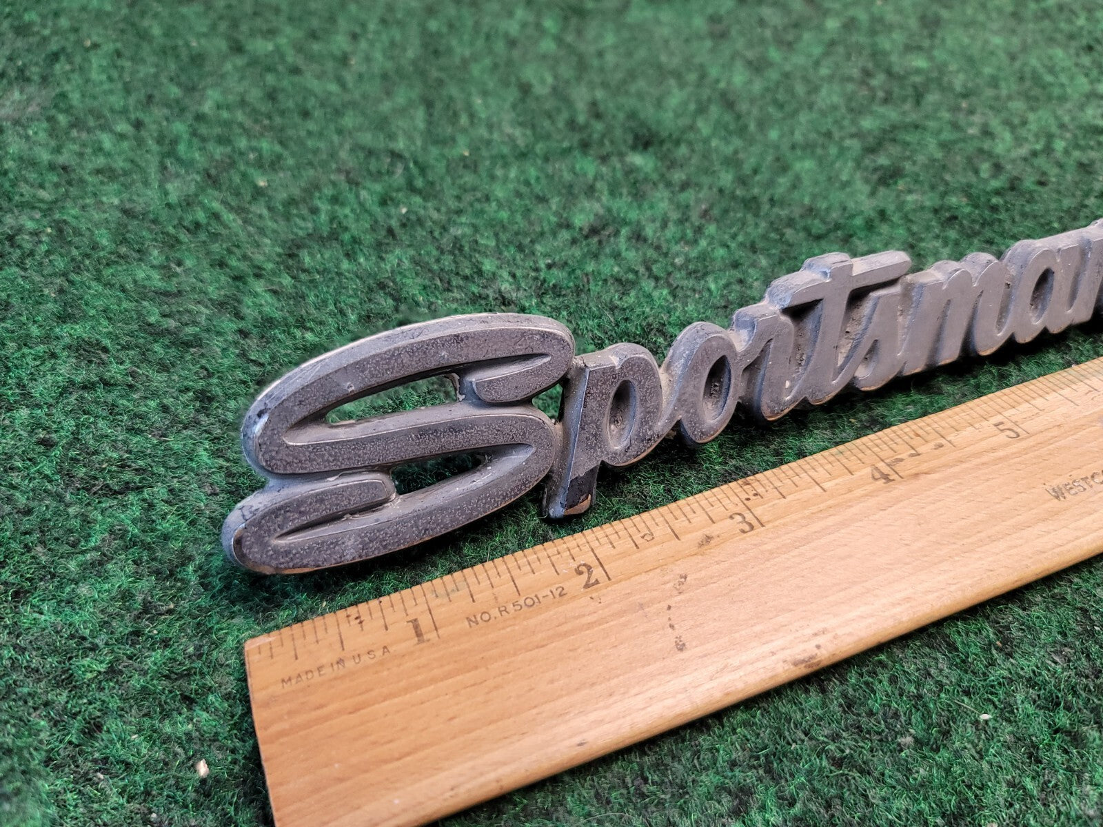 Circa 1970s Dodge Sportsman Van Chrome Emblem Badge Fender Nameplate 58395 7L1