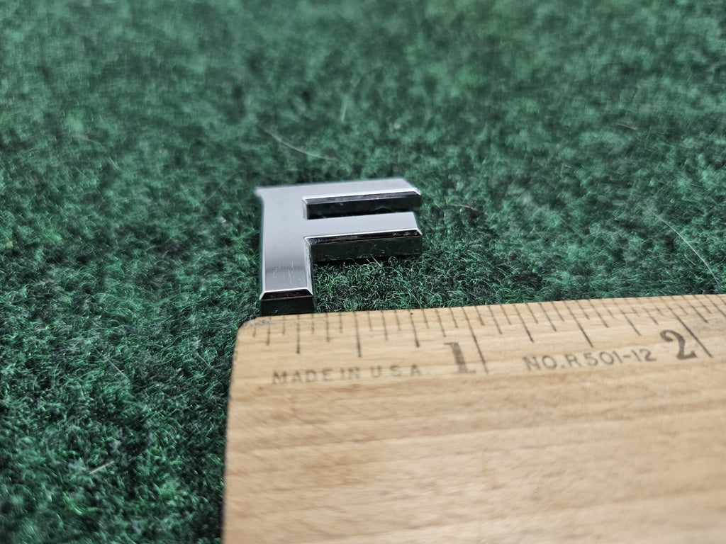 OEM "F" Chrome Individual Letter Lettering Emblem Badge Logo Nameplate 3D 7S7