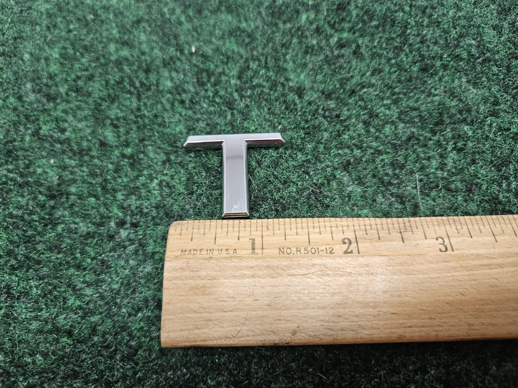 OEM "T" Chrome Individual Letter Lettering Emblem Badge Logo Nameplate 7S7