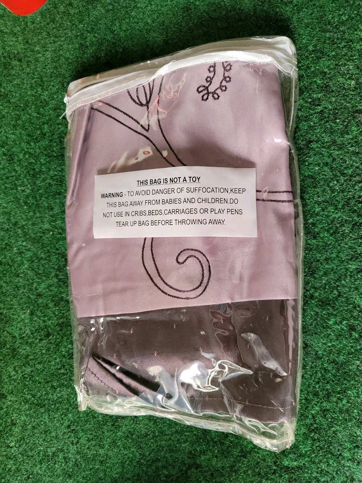 NEW Window Valance With Floral Design Plum Purple 58 INCHES BY 18 Inches 9L9
