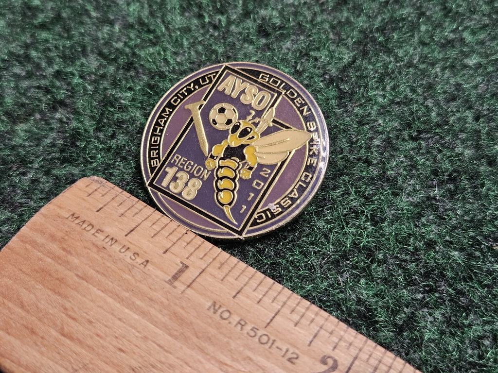 Golden Spikes Classics AYSO 2011 Region 138 Brigham City UT Lapel Pin Clasp
