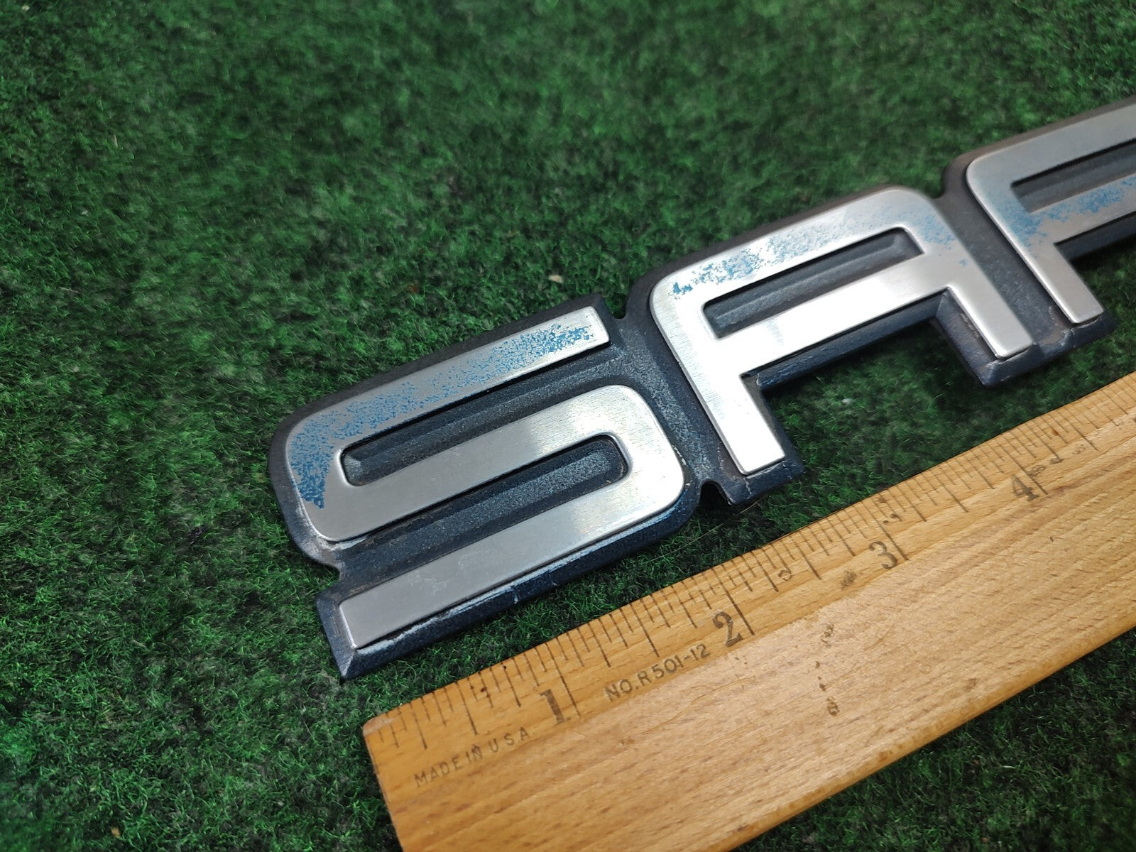 1995-2005 GMC SAFARI EMBLEM 12" LETTERS LOGO SYMBOL BADGE REAR DOOR SILVER 8L2