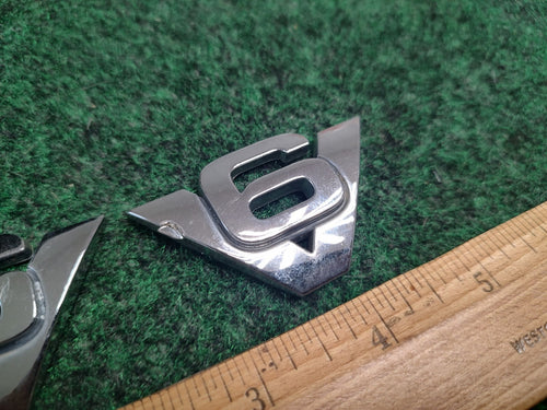 (2) Ford Escape V6 Front Side Fender Emblem Chrome OEM YL8416C144AB 4S3
