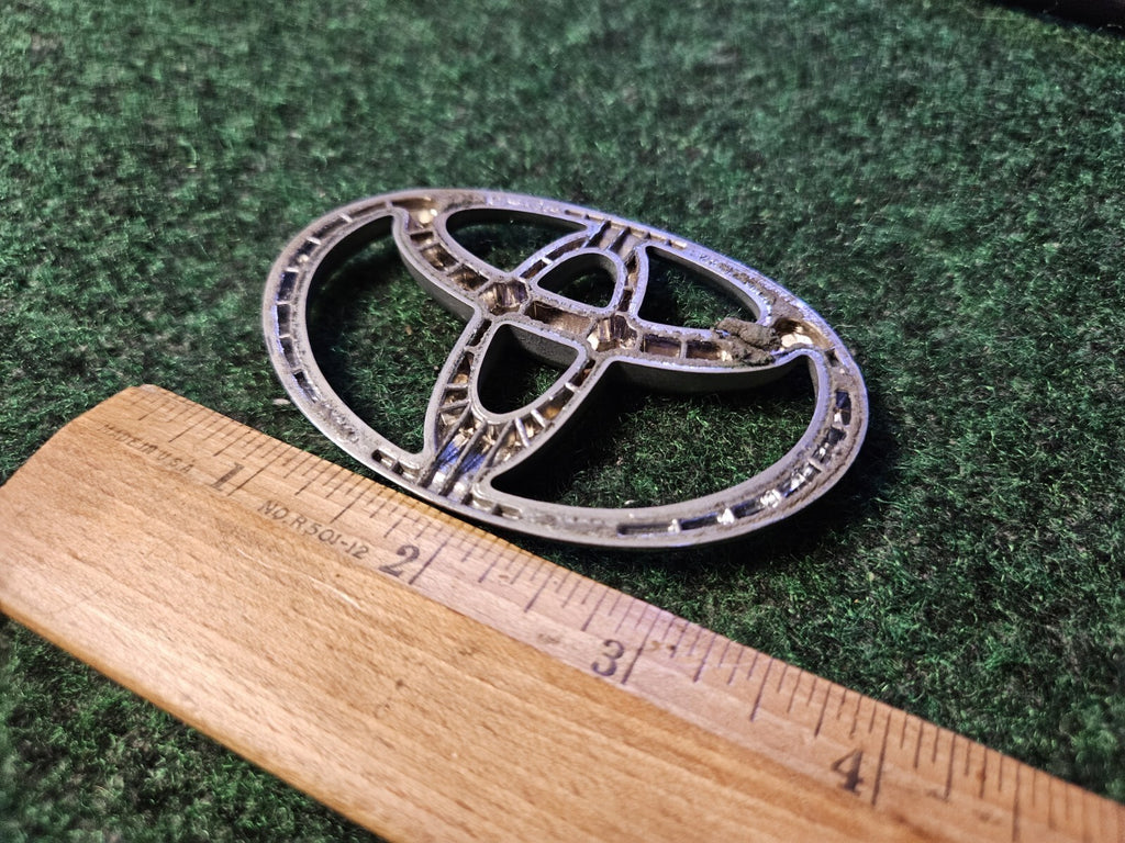 Toyota Chrome Emblem Logo Symbol Unknown Name Plate Model ~3.5" 5L9